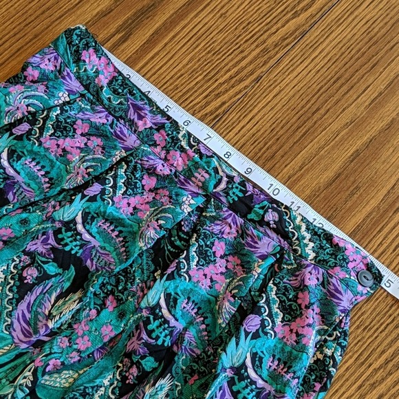 Vintage Kensington Square Floral Pleated Below the Knee A Line Skirt L - Picture 4 of 8